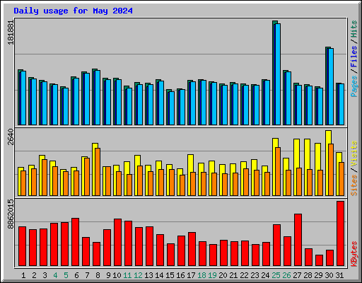 Daily usage for May 2024