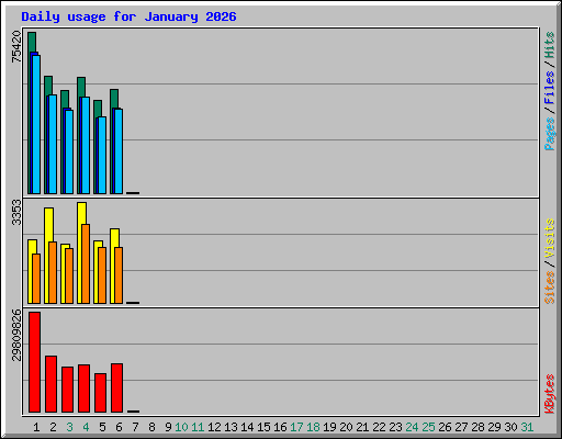 Daily usage for January 2026