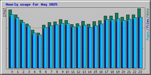 Hourly usage for May 2025
