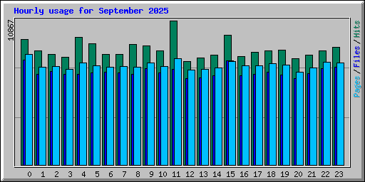 Hourly usage for September 2025