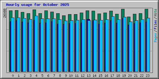 Hourly usage for October 2025